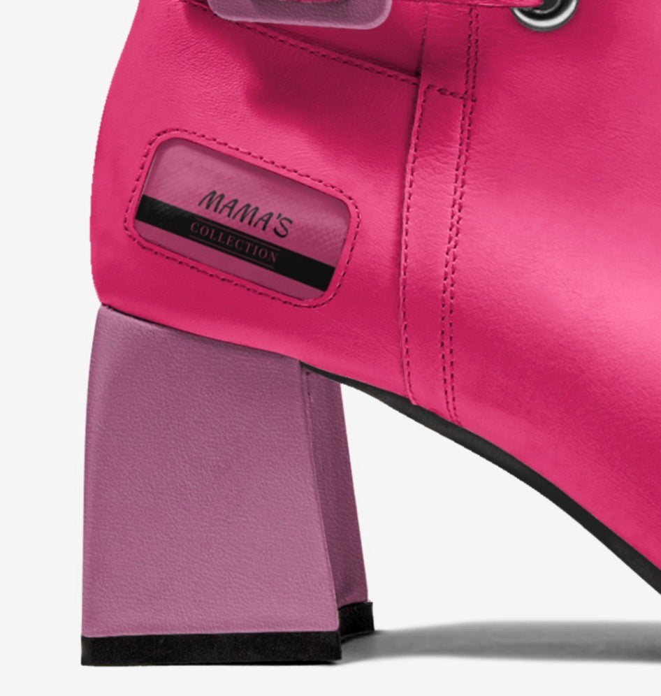 MAMA’S Pretty in Pink Luxury Buckle Ankle Boots