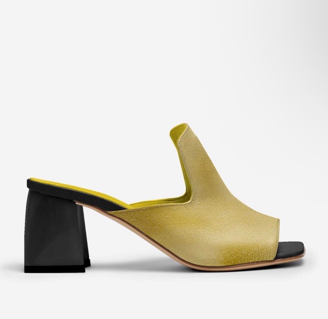 DAMAKÉ™ Golden Luxe Sculpted Heel Mule