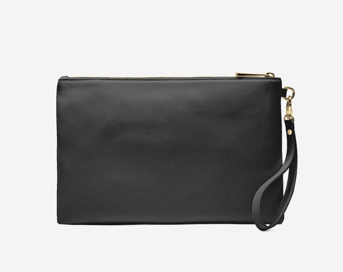 ELLE-B™ Midnight Black Luxe Wristlet Clutch