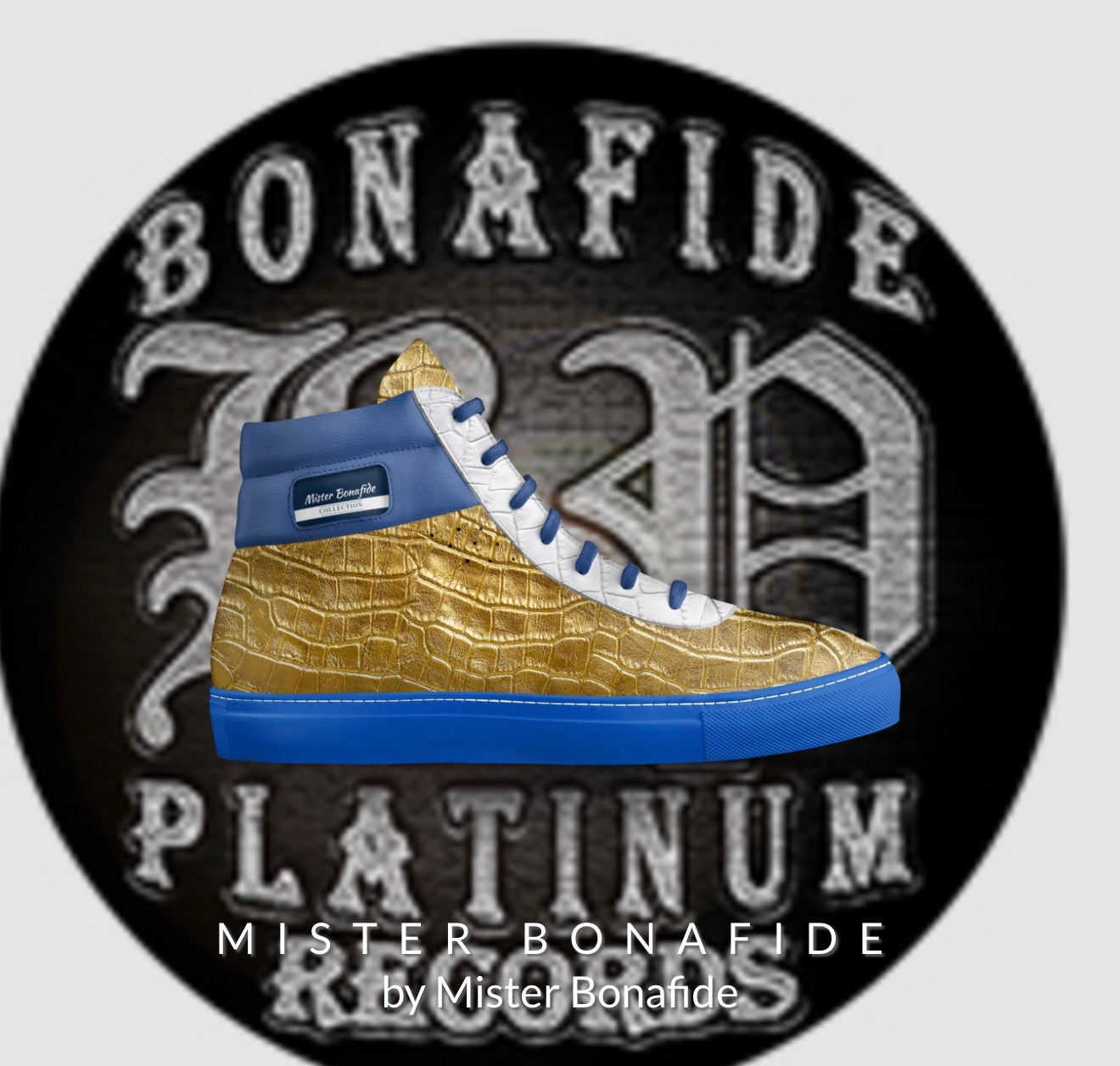 Mister Bonafide – Royal Gold & Blue High-Top
