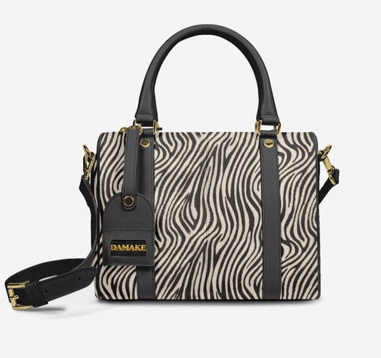 DAMAKÉ™ Zebra Luxe Signature Satchel Handbag