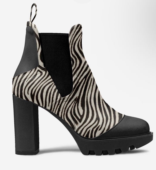 DAMAKÉ™ Zebra Luxe Platform Chelsea Boot