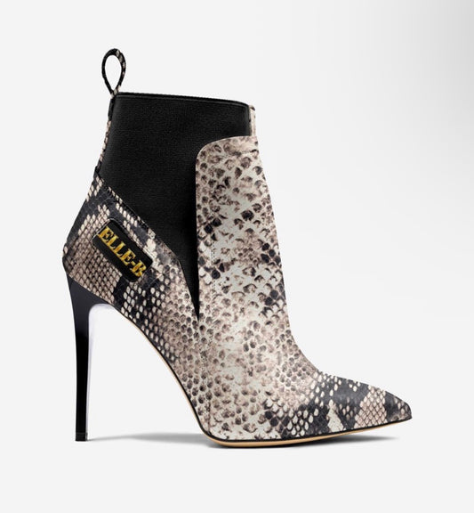 ELLE-B™ Python Luxe Stiletto Ankle Boot