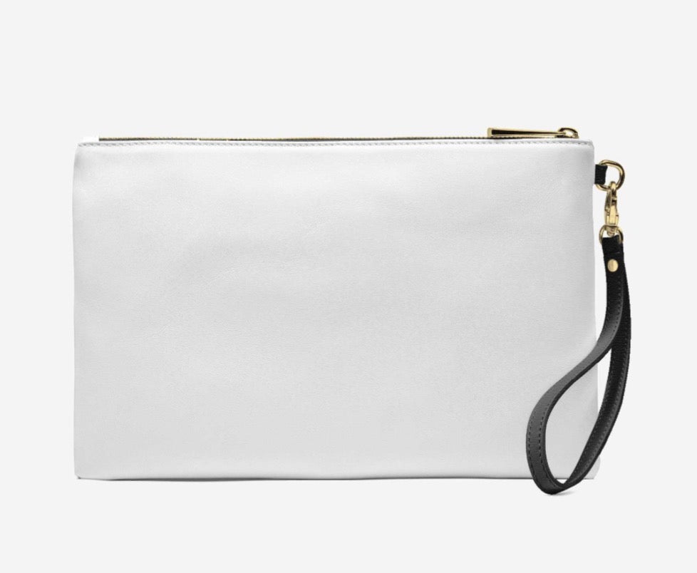 ELLE-B™ Black & Silver Croc Luxe Wristlet Clutch