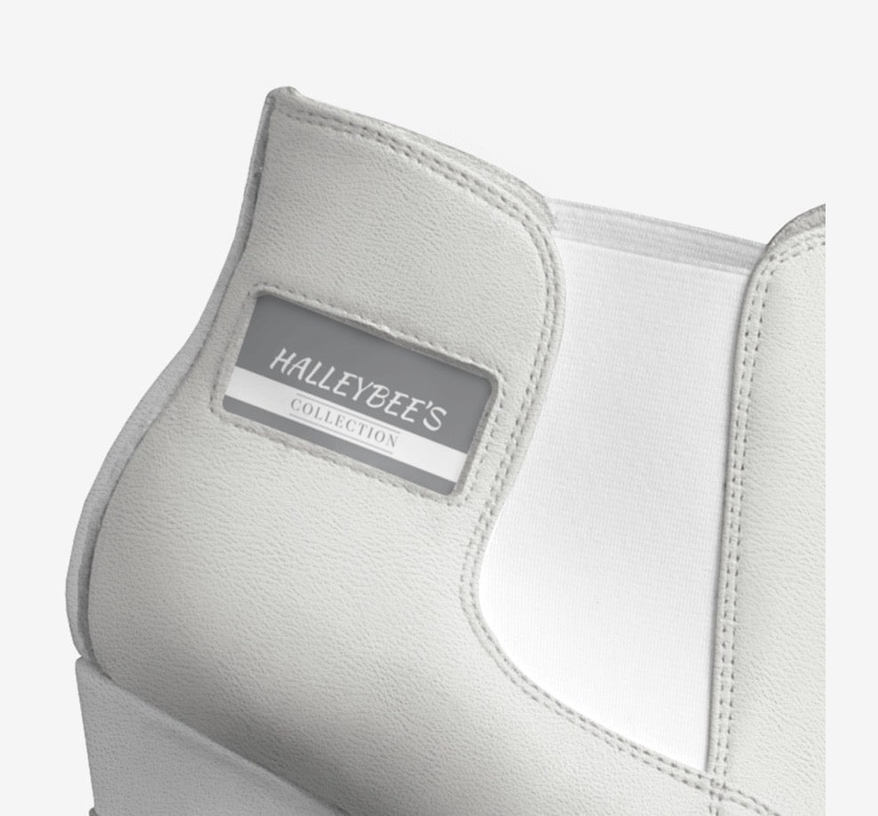 HALLEYBEE’S Snow White Luxury Platform Wedge Ankle Boots