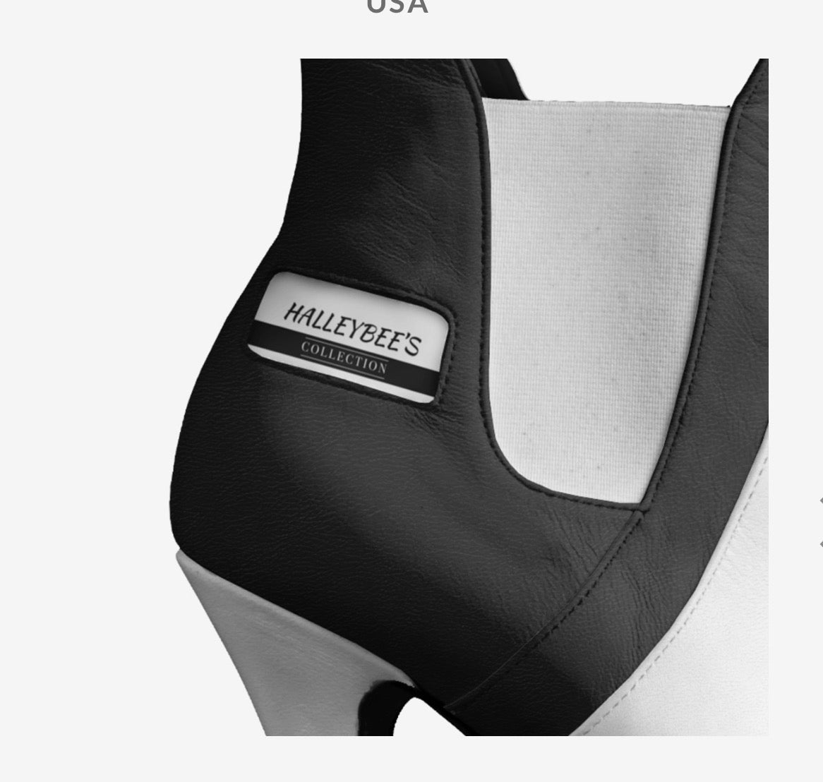 HALLEYBEE’S Black & White Elegance Luxury Stiletto Platform Ankle Boots