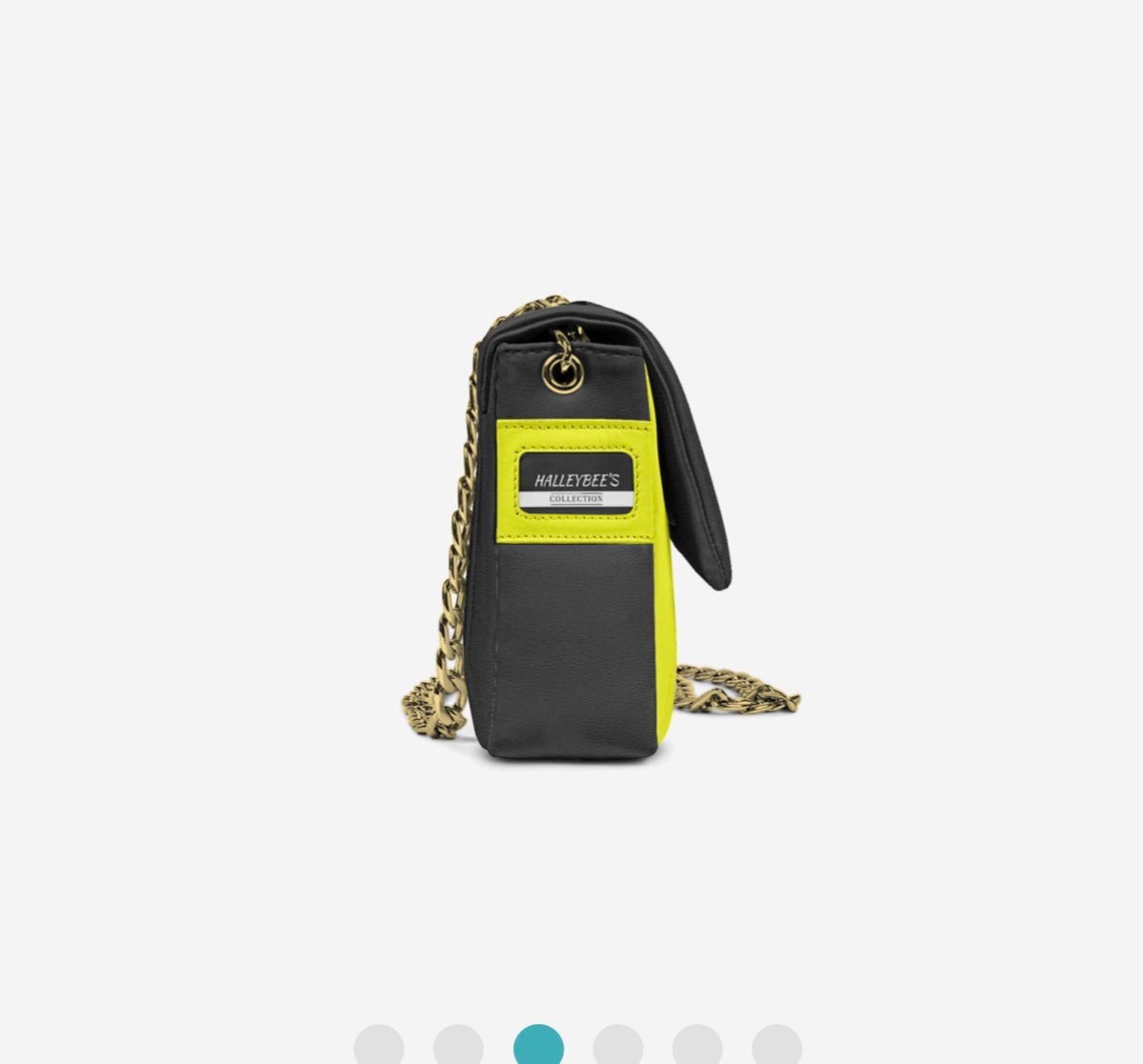 HALLEYBEE’S Electric Yellow & Black Luxury Gold Chain Shoulder Handbag