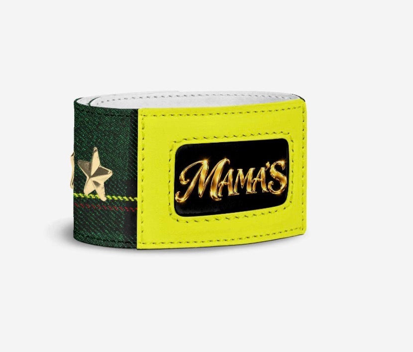 MAMA’S Royal Star Luxury Cuff Bracelet – Emerald Green, Electric Yellow & Gold