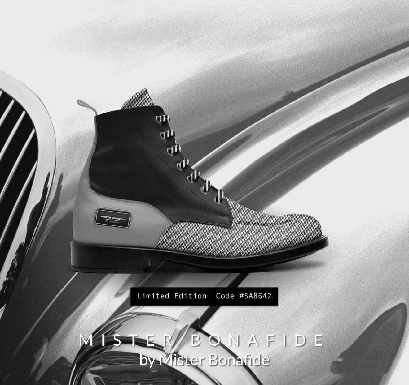 Mister Bonafide – Monochrome Crown High-Top