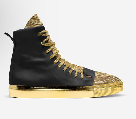 Mister Bonafide — Black & Gold High-Top (Men)